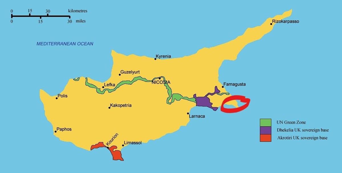 Mapa kapparis Kypru