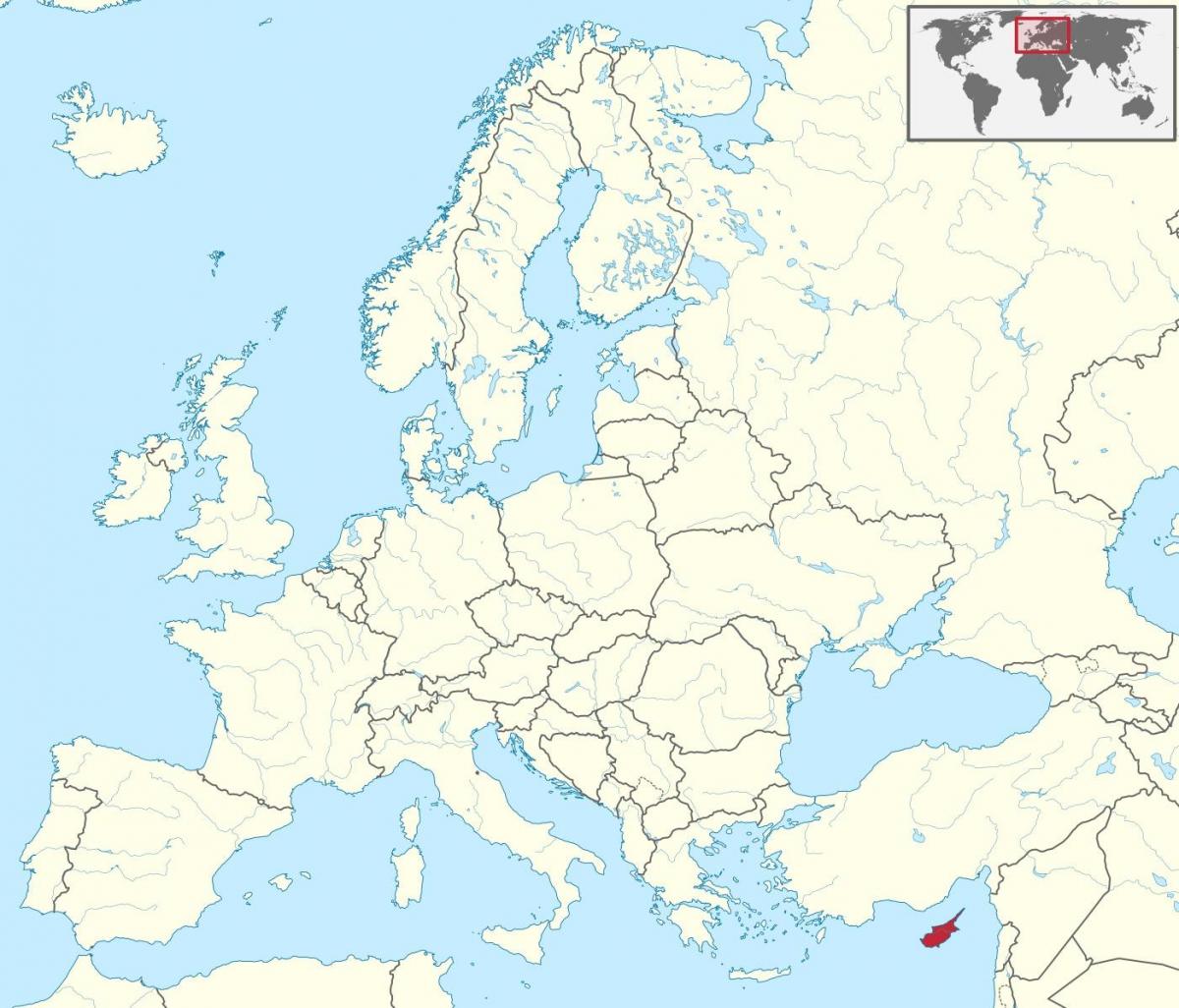 mapa světa ukazuje, Kypr