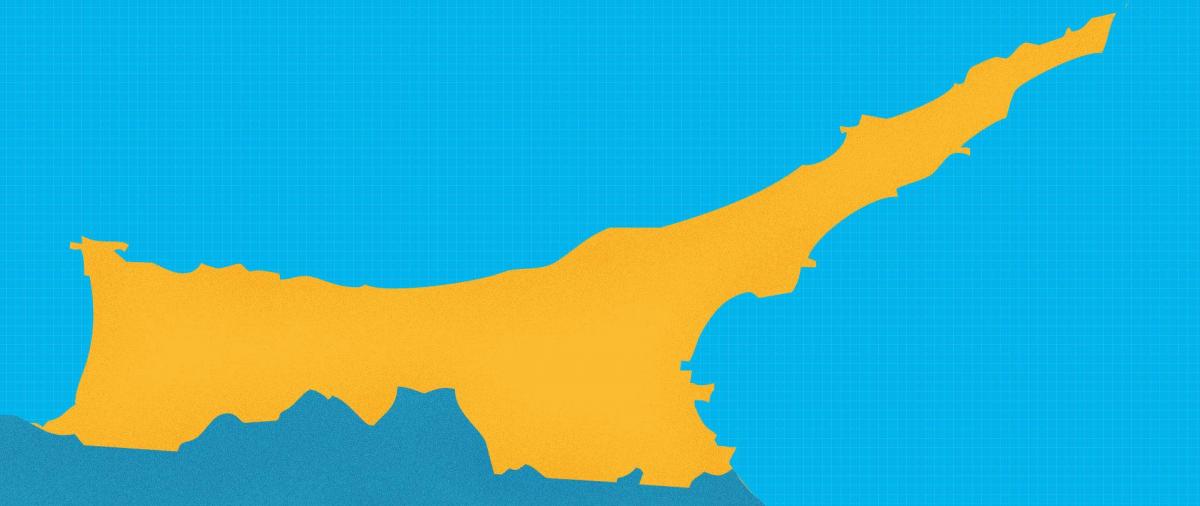 Mapa severní Kypr střediska