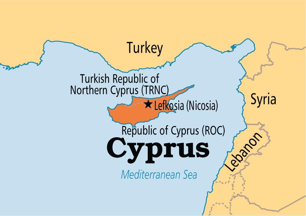 Kyperská republika mapa