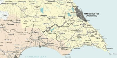 Mapa ayia napa na Kypru