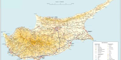Mapa e4 Kypru