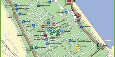 Mapa famagusta, severní Kypr