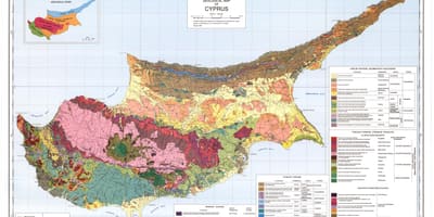 Kypr zeměpisné mapě