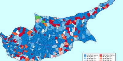 Mapa Kypru etnické